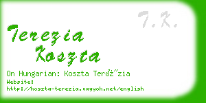 terezia koszta business card
